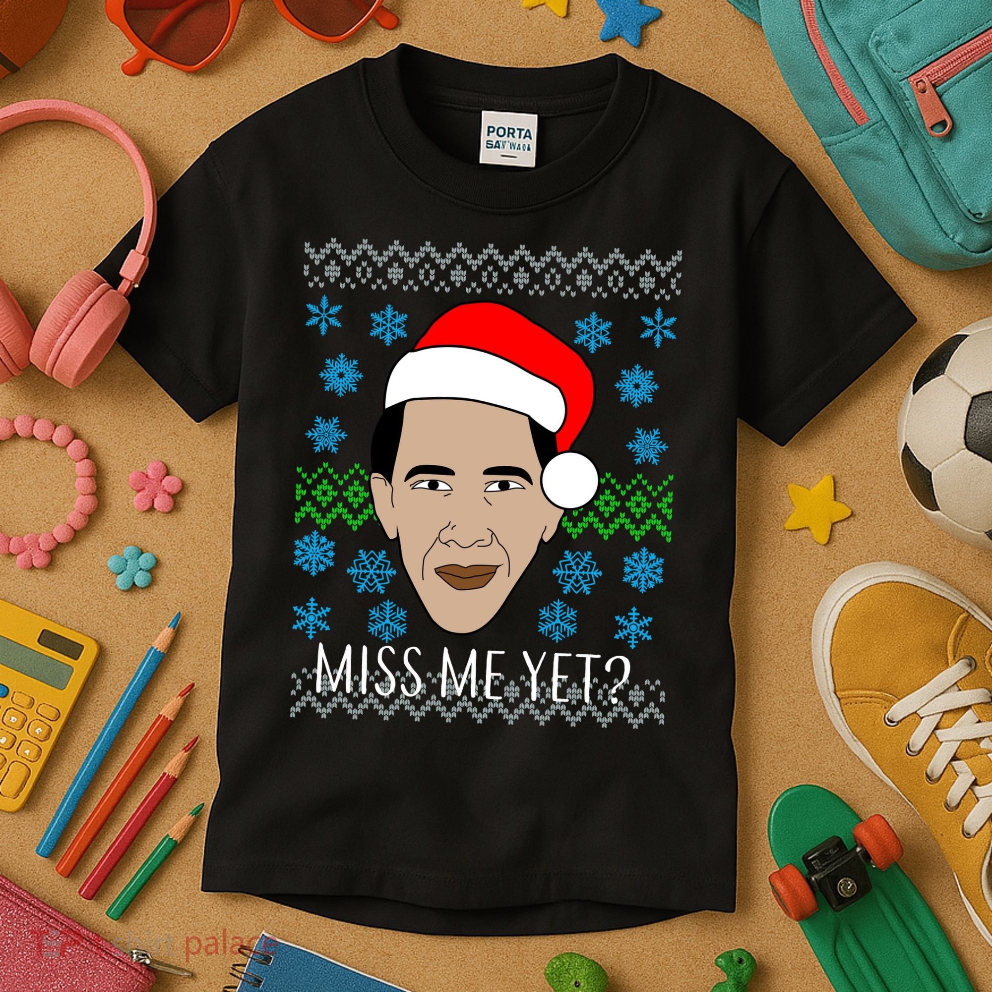 You Miss Me Yet Obama Ugly Christmas Kids T-Shirt