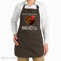 You Only Like Me For My Breasts Thanksgiving Turkey Apron thumb 2