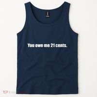 You Owe Me 21 Cents Bold Text - Feminist Tank Top thumb 2