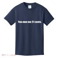 You Owe Me 21 Cents Bold Text - Feminist Kids T-Shirt thumb 0