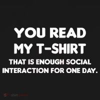 You Read My Tee Shirt That's Enough Social Interaction For a Day Ornament thumb 1