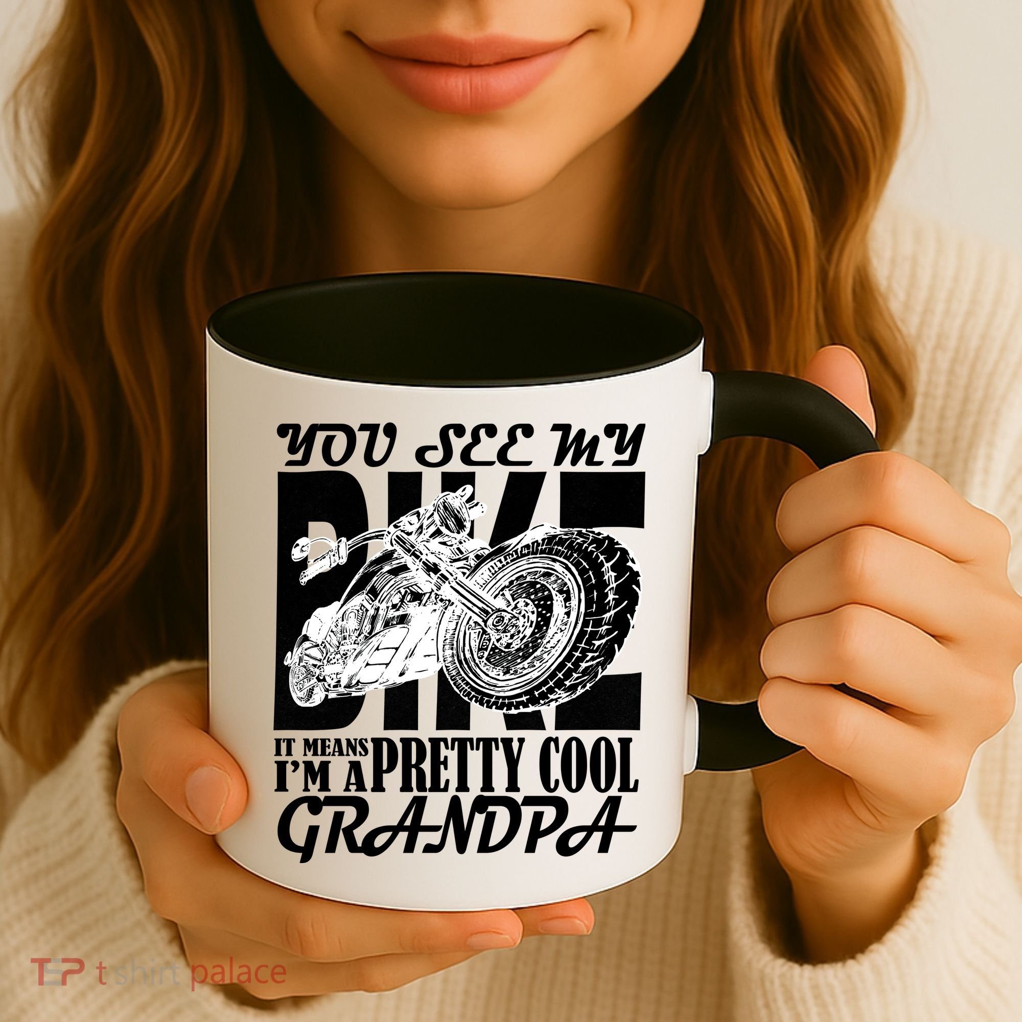 You See My Bike It Means I'm A Pretty Cool Grandpa Coffee Mug