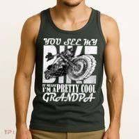 You See My Bike It Means I'm A Pretty Cool Grandpa Tank Top thumb 3