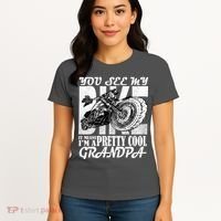 You See My Bike It Means I'm A Pretty Cool Grandpa Women's T-Shirt thumb 4