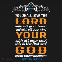 You Shall Love The Lord Matthew 22:37-38 USA-Made Doggie Bandana thumb 2
