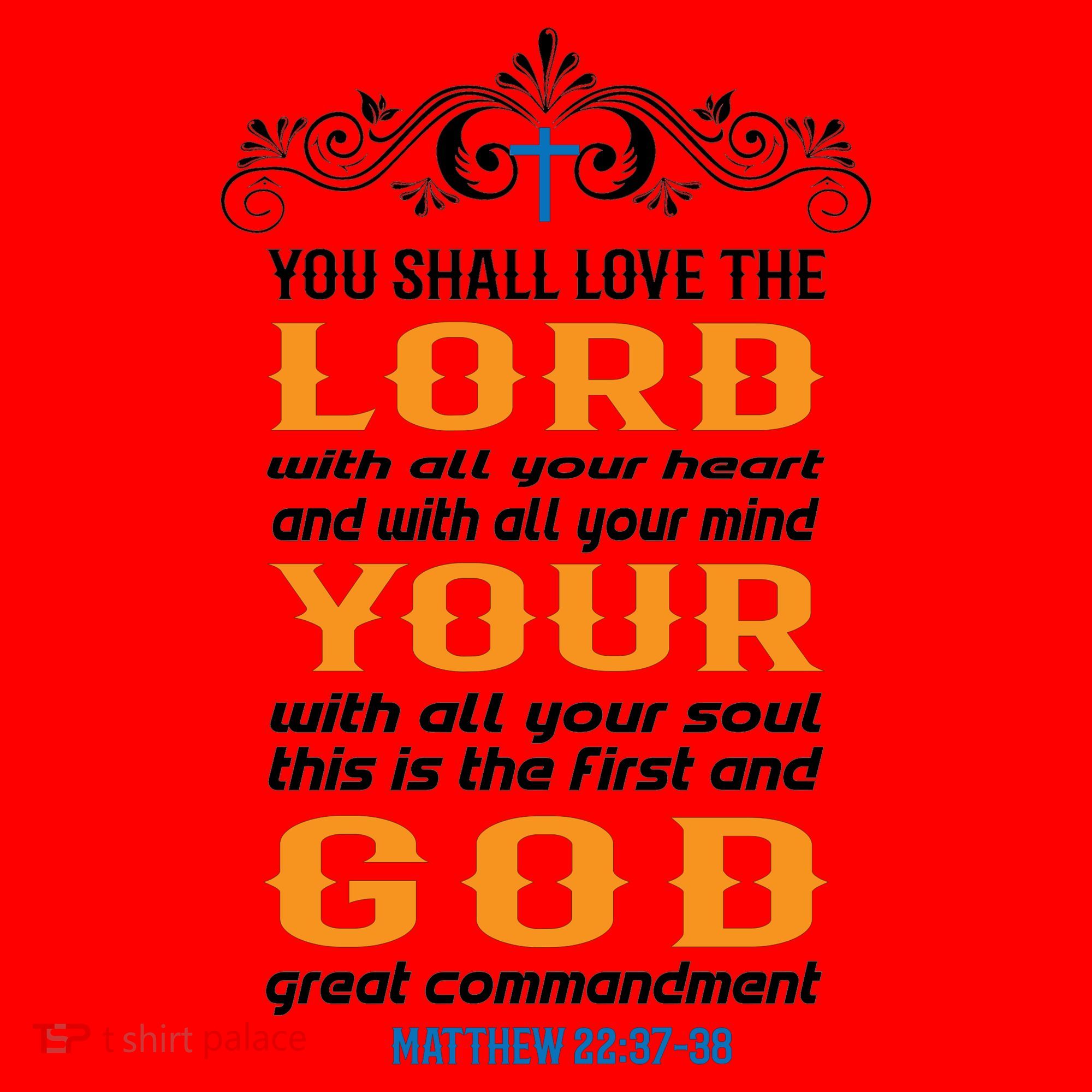 You Shall Love The Lord Matthew 22:37-38 Santa Hat