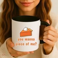 You Wanna Piece of Me Thanksgiving Pumpkin Pie Coffee Mug thumb 3