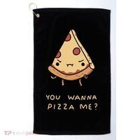 You Wanna Pizza Me? Golf Towel thumb 0