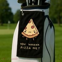 You Wanna Pizza Me? Golf Towel thumb 2