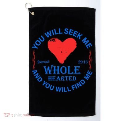 You Will Seek Me Gospel Verse Golf Towel