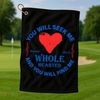 You Will Seek Me Gospel Verse Golf Towel thumb 1