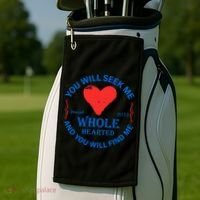 You Will Seek Me Gospel Verse Golf Towel thumb 2