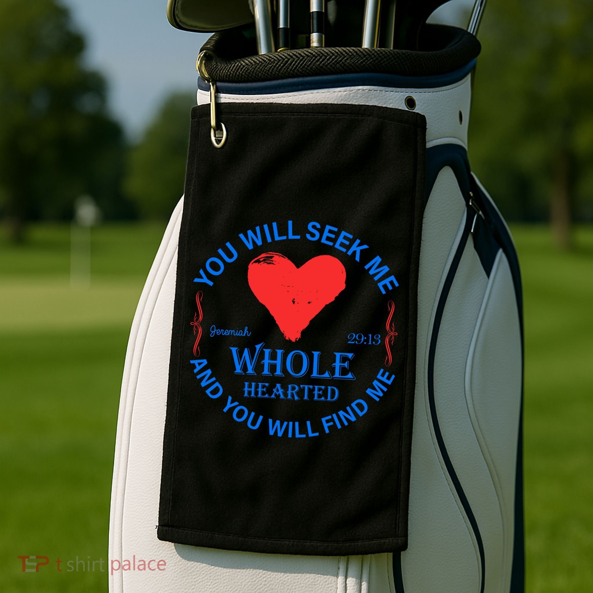 You Will Seek Me Gospel Verse Golf Towel