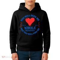 You Will Seek Me Gospel Verse Kids Hoodie thumb 4