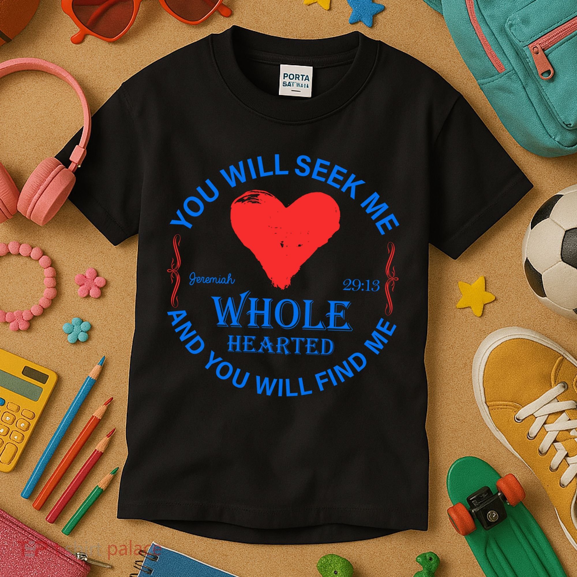 You Will Seek Me Gospel Verse Kids T-Shirt