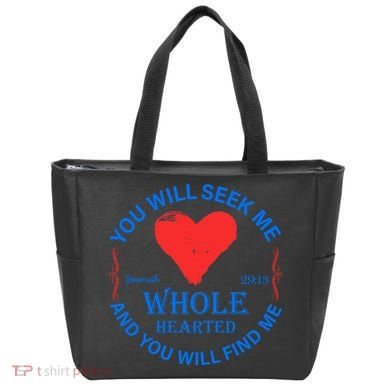 You Will Seek Me Gospel Verse Tote Bag