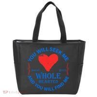 You Will Seek Me Gospel Verse Tote Bag thumb 0