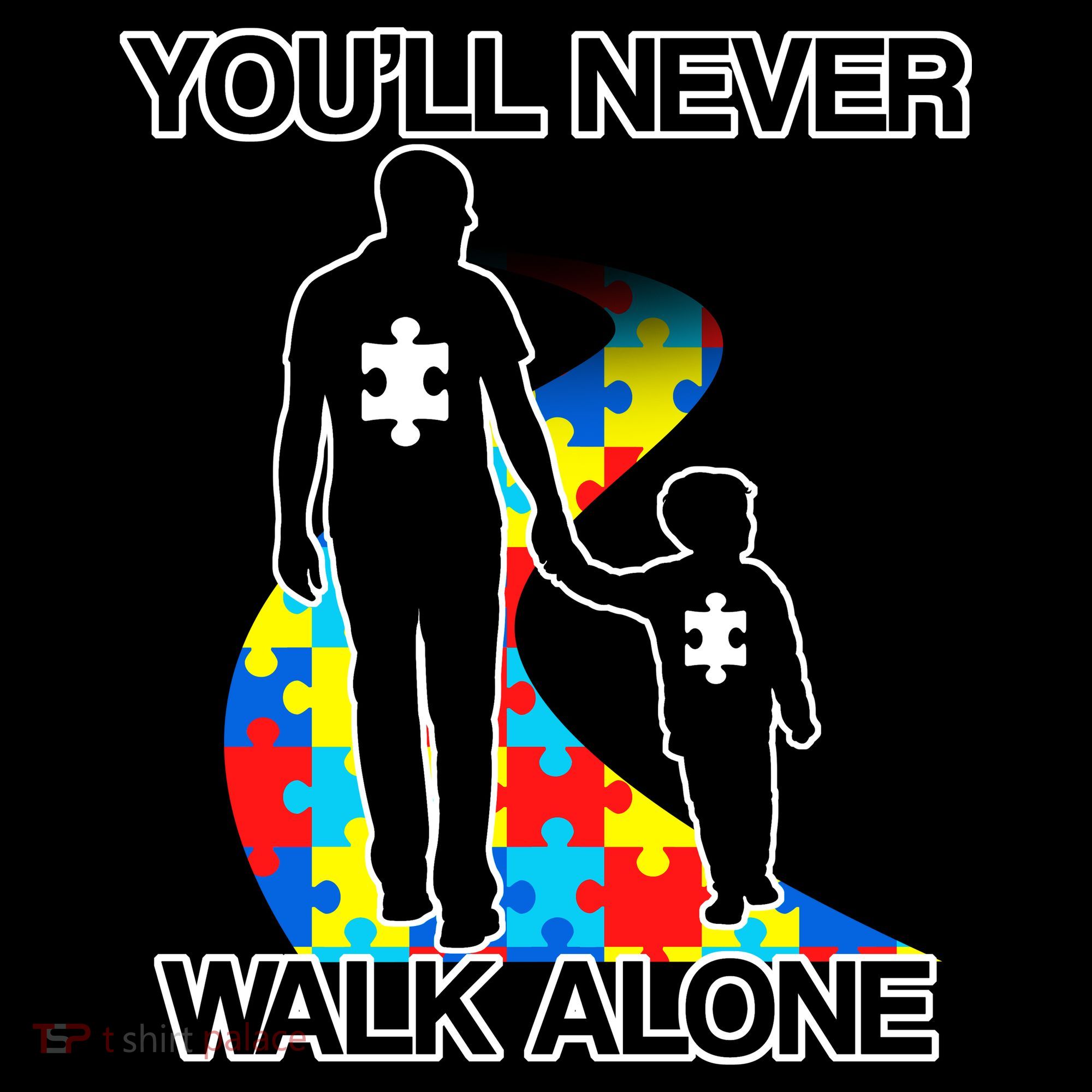 You'll Never Walk Alone Autism Awareness Backpack