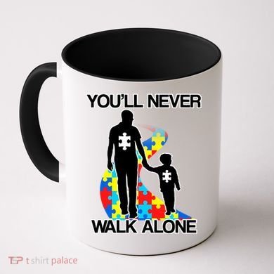 You'll Never Walk Alone Autism Awareness Coffee Mug