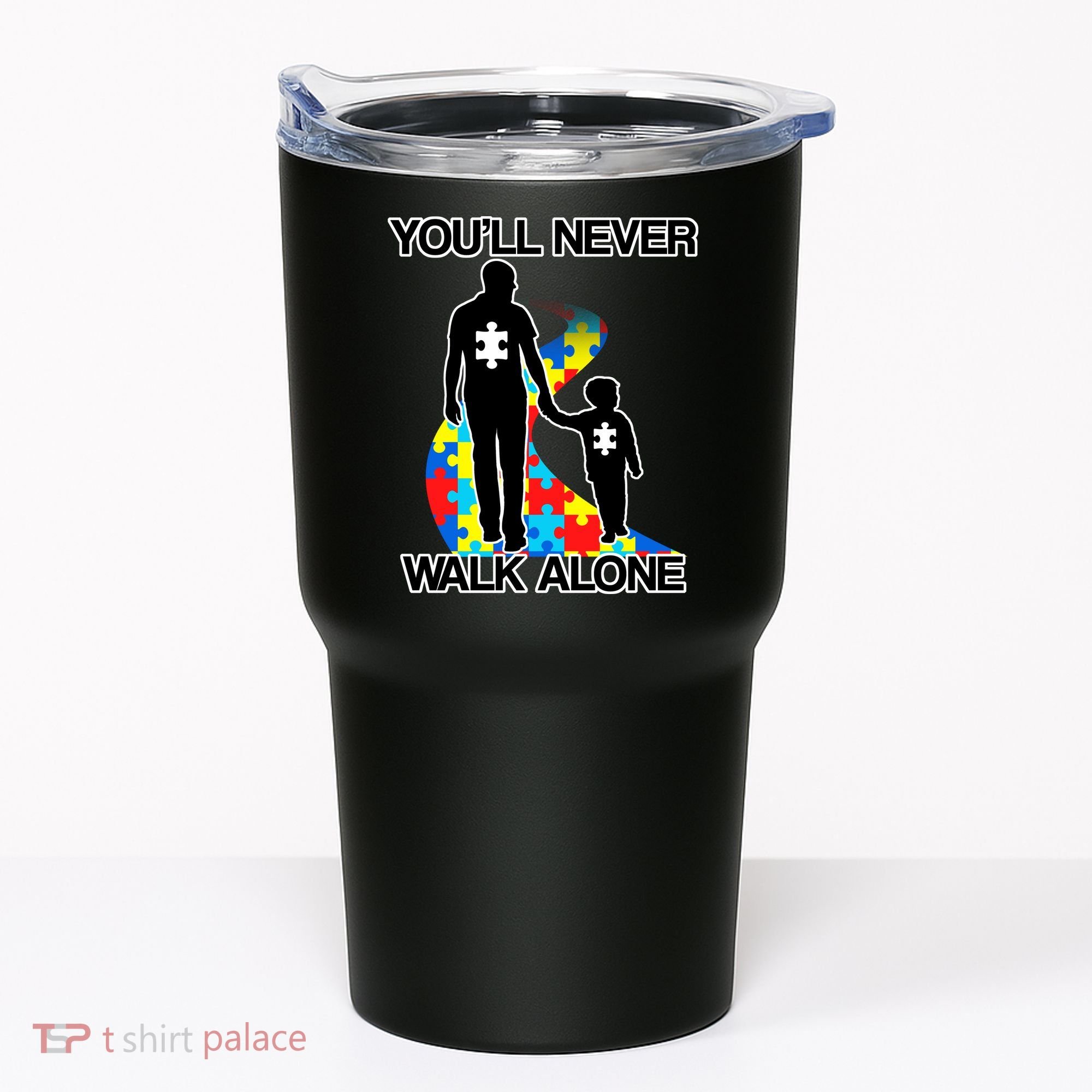 You'll Never Walk Alone Autism Awareness Tumbler