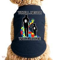 You'll Never Walk Alone Autism Awareness Doggie Tank thumb 0