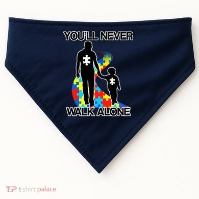 You'll Never Walk Alone Autism Awareness USA-Made Doggie Bandana