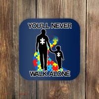 You'll Never Walk Alone Autism Awareness Coaster thumb 0