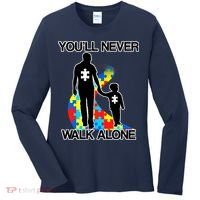 You'll Never Walk Alone Autism Awareness Women's Long Sleeve Shirt thumb 0