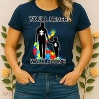 You'll Never Walk Alone Autism Awareness Women's T-Shirt thumb 2