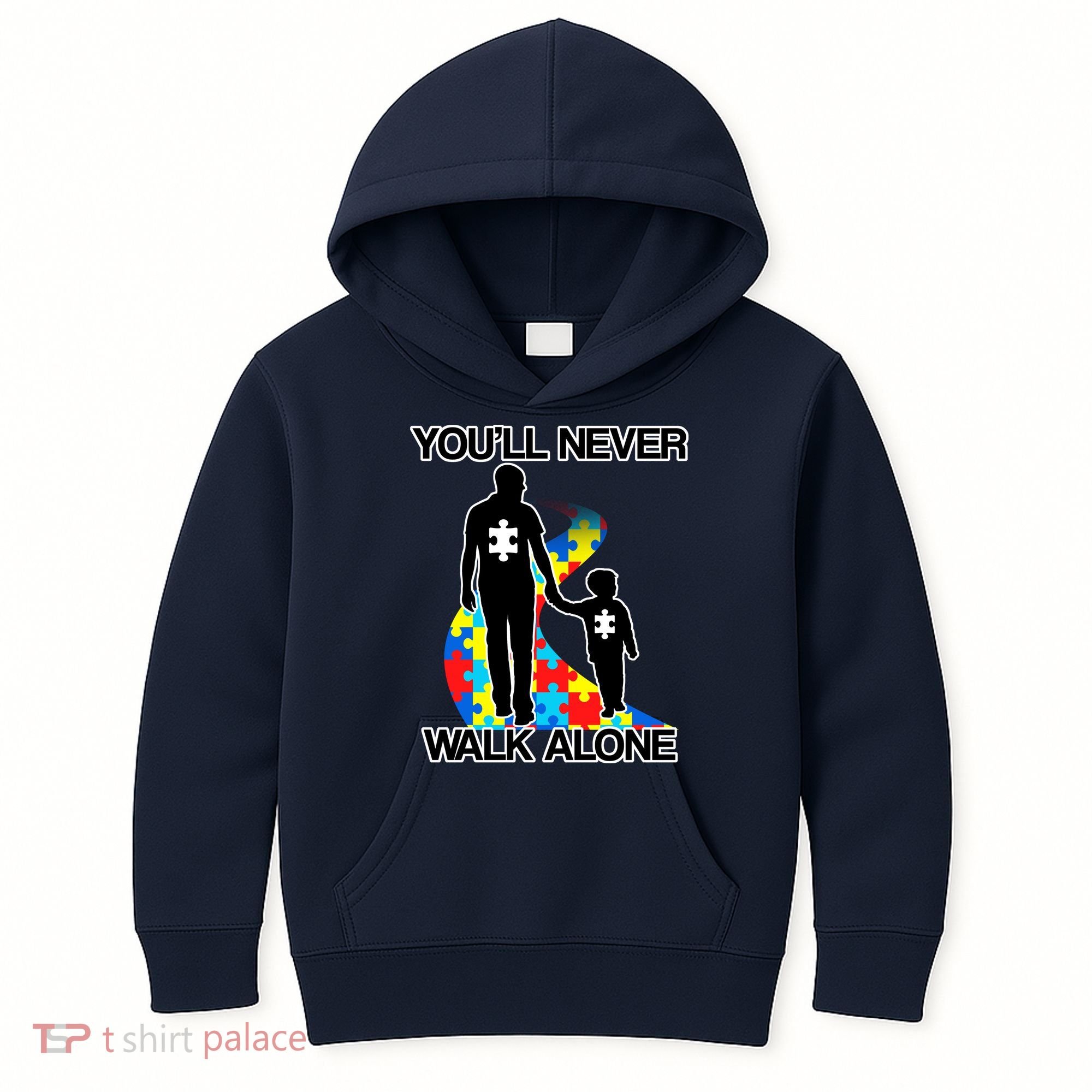 You'll Never Walk Alone Autism Awareness Kids Hoodie