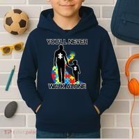 You'll Never Walk Alone Autism Awareness Kids Hoodie thumb 2