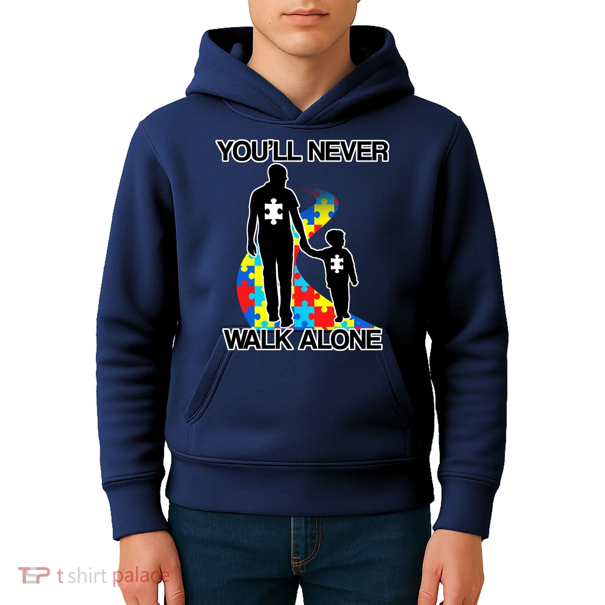 You'll Never Walk Alone Autism Awareness Kids Hoodie