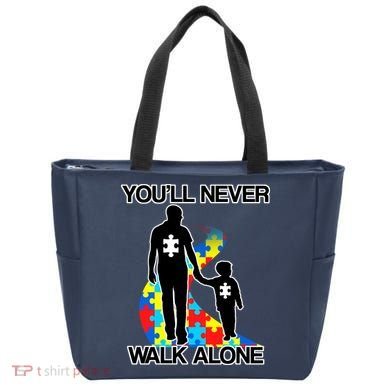 You'll Never Walk Alone Autism Awareness Tote Bag