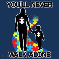You'll Never Walk Alone Autism Awareness Tote Bag thumb 4