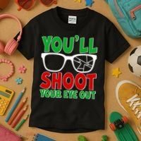 You'll Shoot Your Eye Out Christmas Kids T-Shirt thumb 3