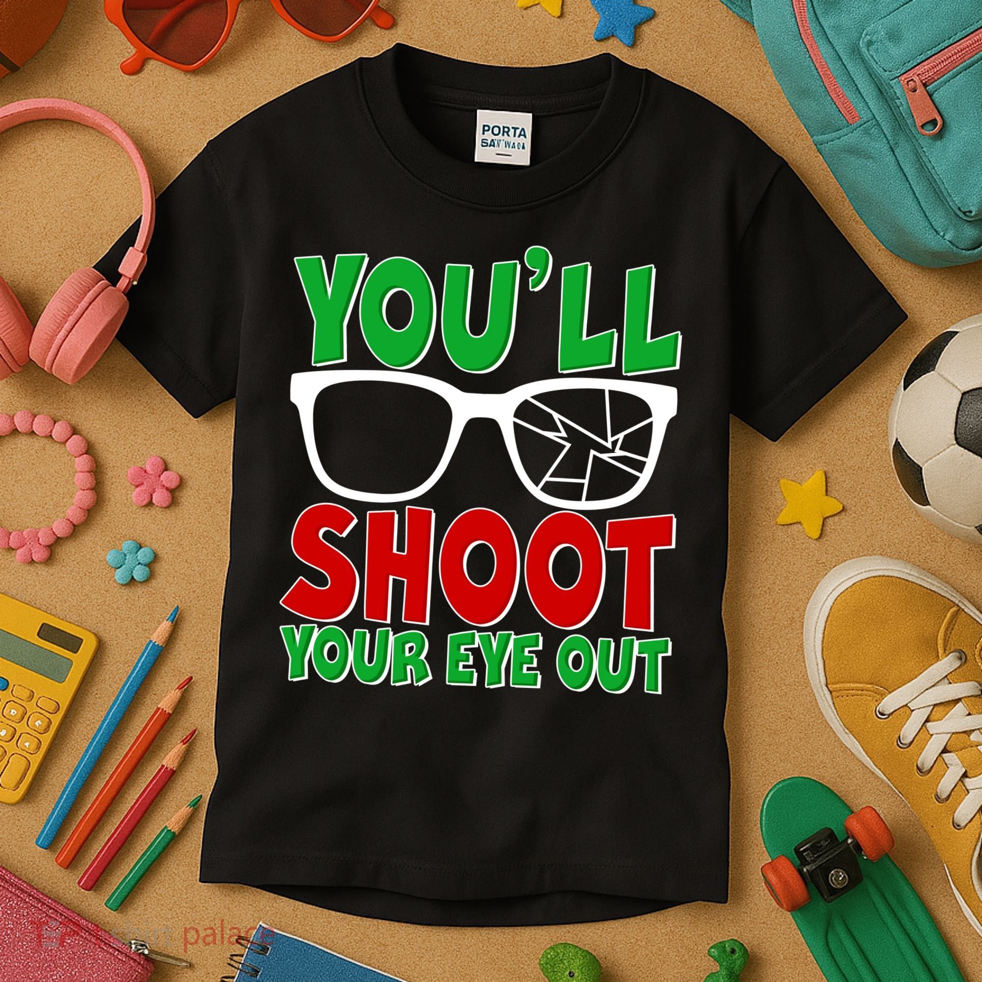 You'll Shoot Your Eye Out Christmas Kids T-Shirt