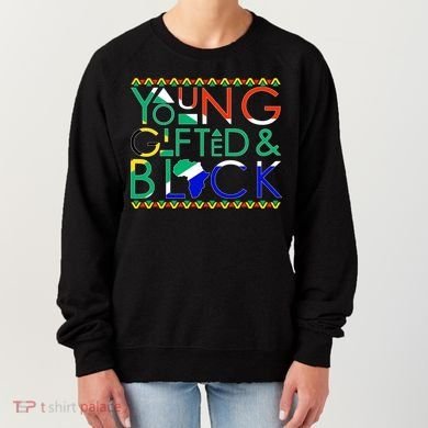 Young Gifted And Black Africa Map Women's Sweatshirt