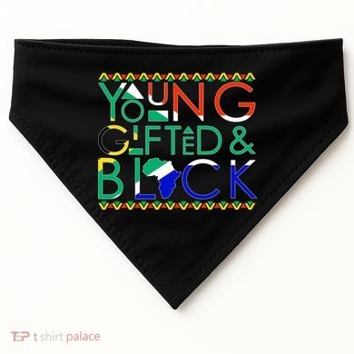 Young Gifted And Black Africa Map USA-Made Doggie Bandana