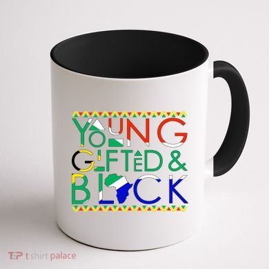 Young Gifted And Black Africa Map Coffee Mug back