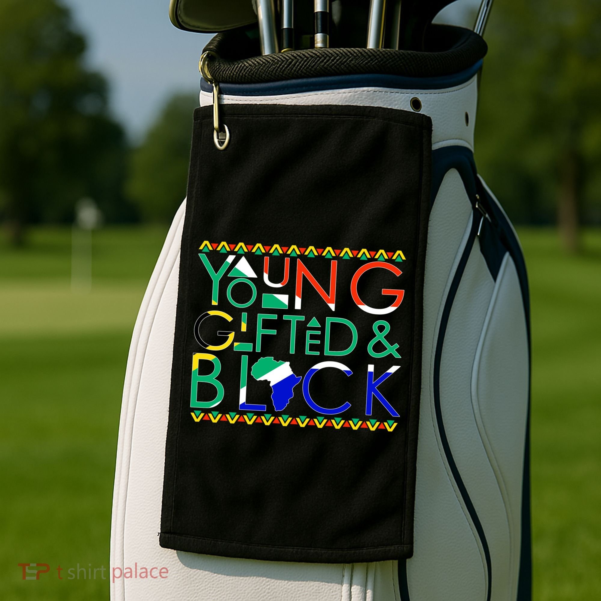 Young Gifted And Black Africa Map Golf Towel