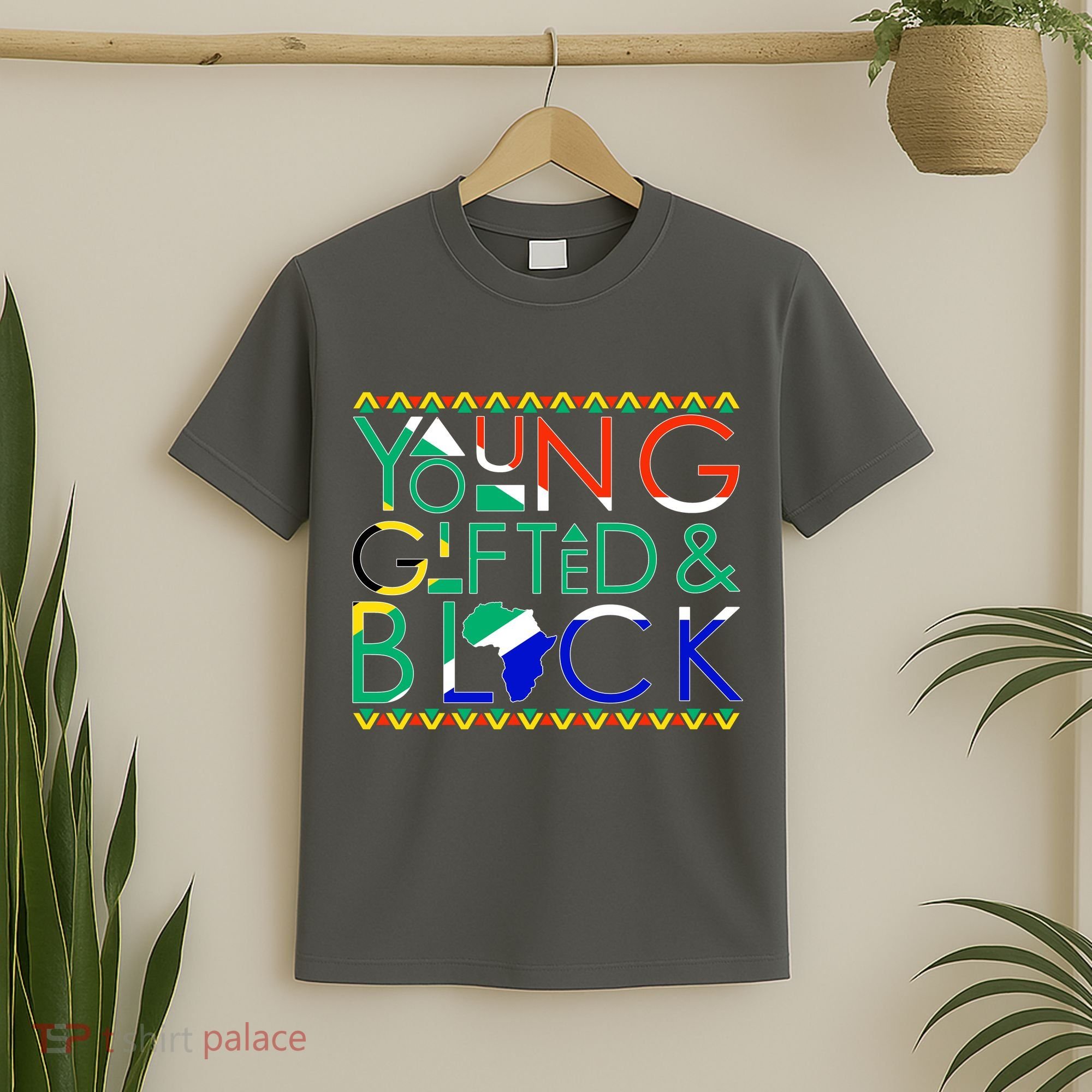 Young Gifted And Black Africa Map T-Shirt