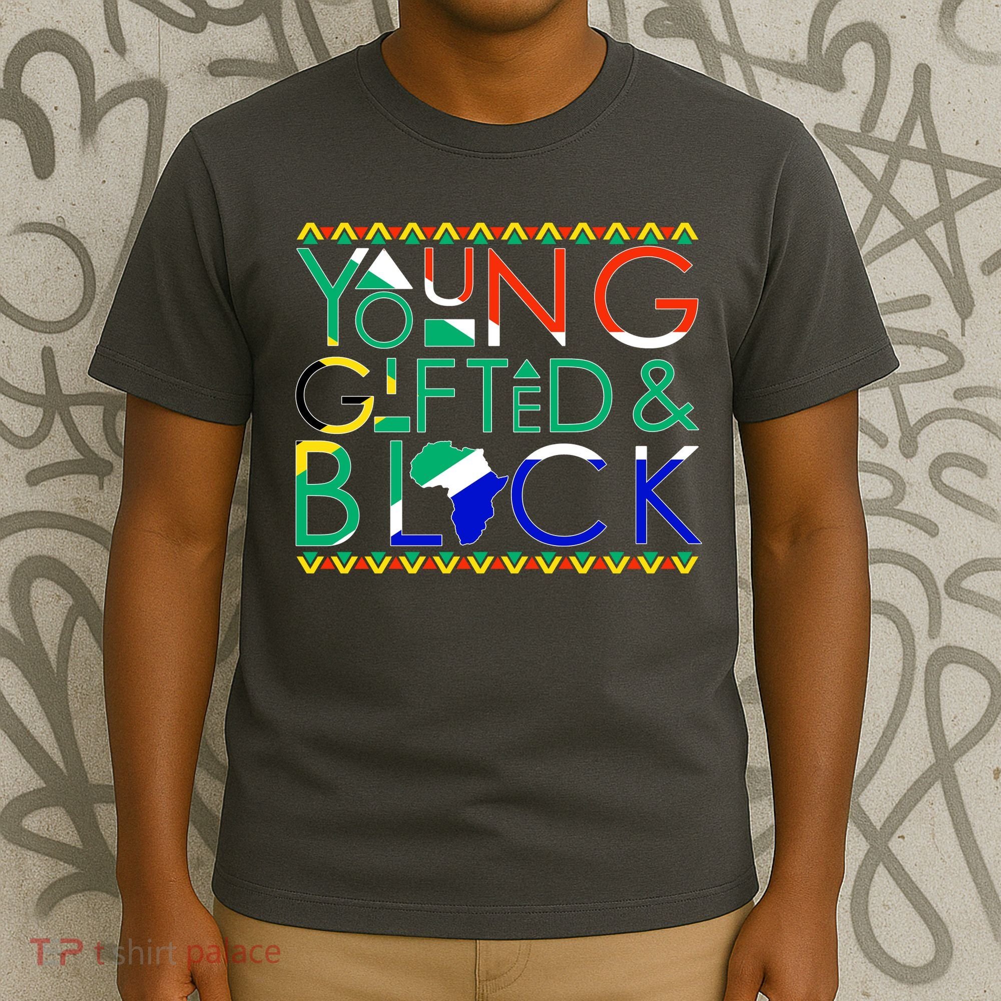 Young Gifted And Black Africa Map T-Shirt