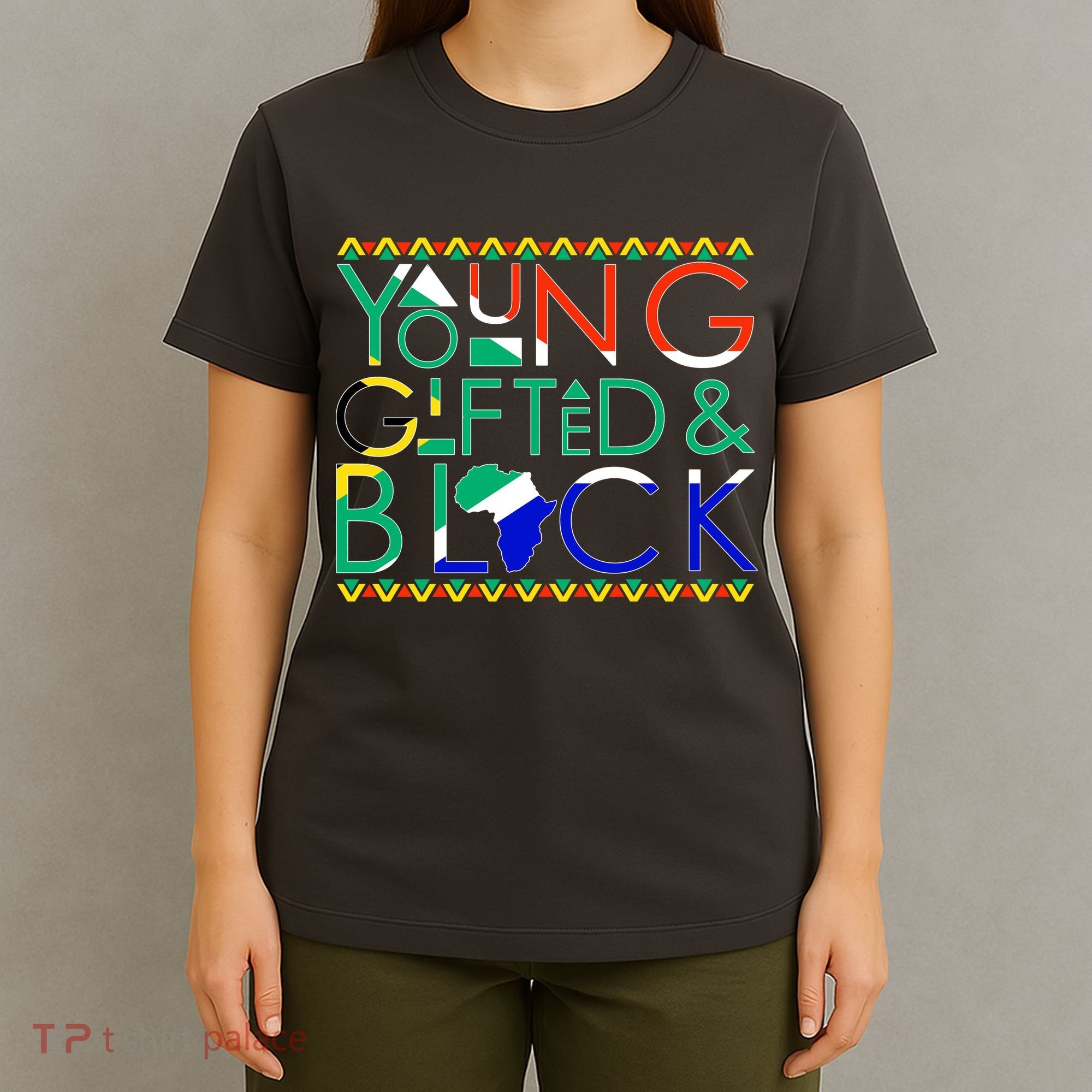 Young Gifted And Black Africa Map T-Shirt