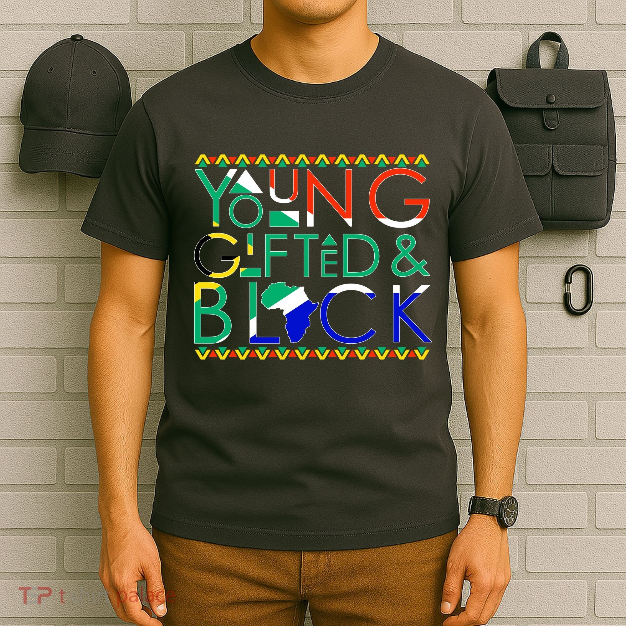 Young Gifted And Black Africa Map T-Shirt
