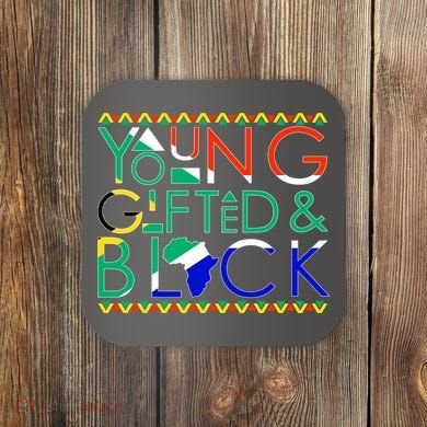Young Gifted And Black Africa Map Coaster