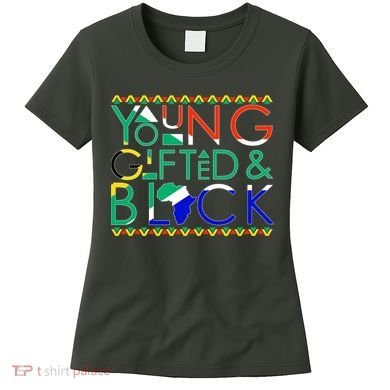 Young Gifted And Black Africa Map Women's T-Shirt