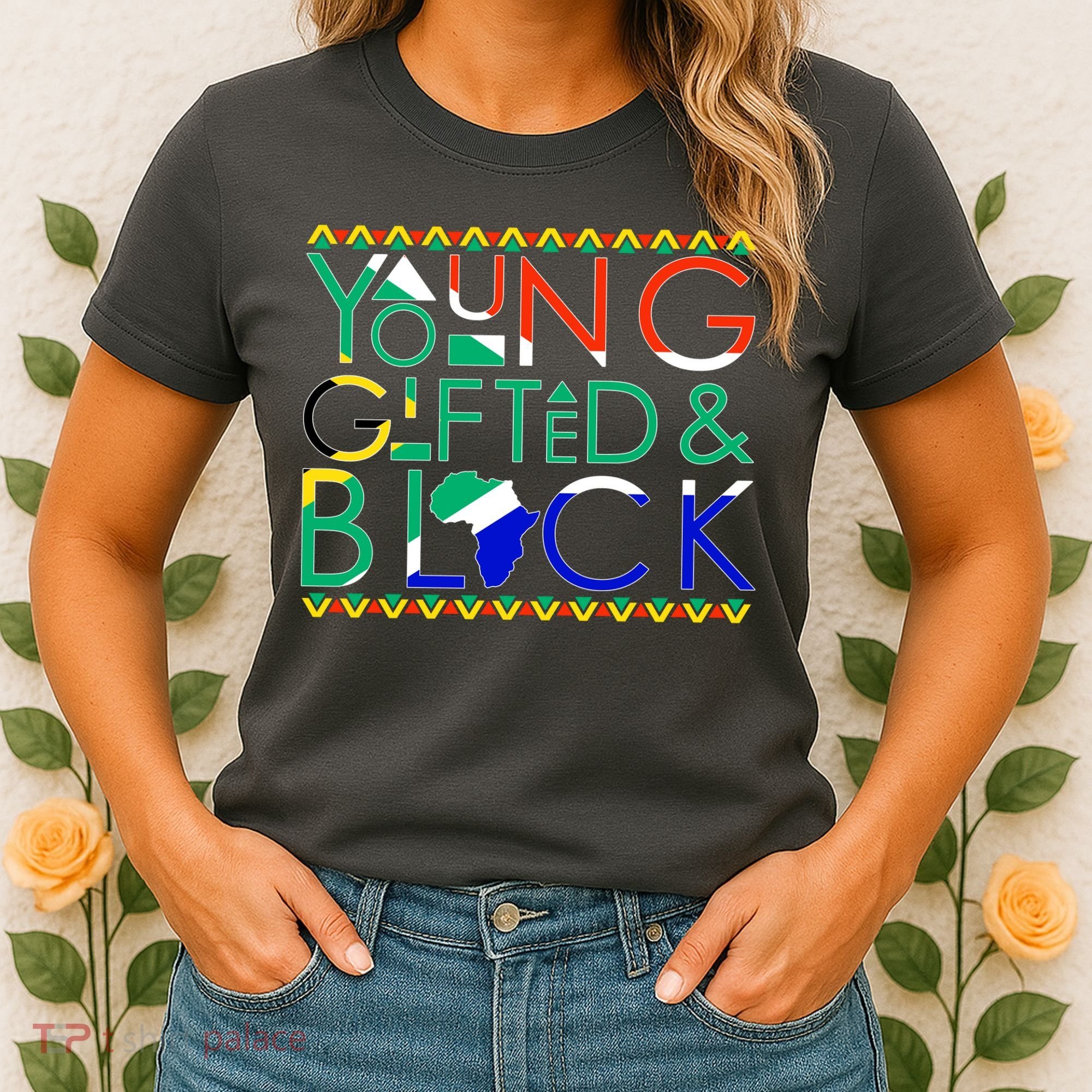 Young Gifted And Black Africa Map Women's T-Shirt