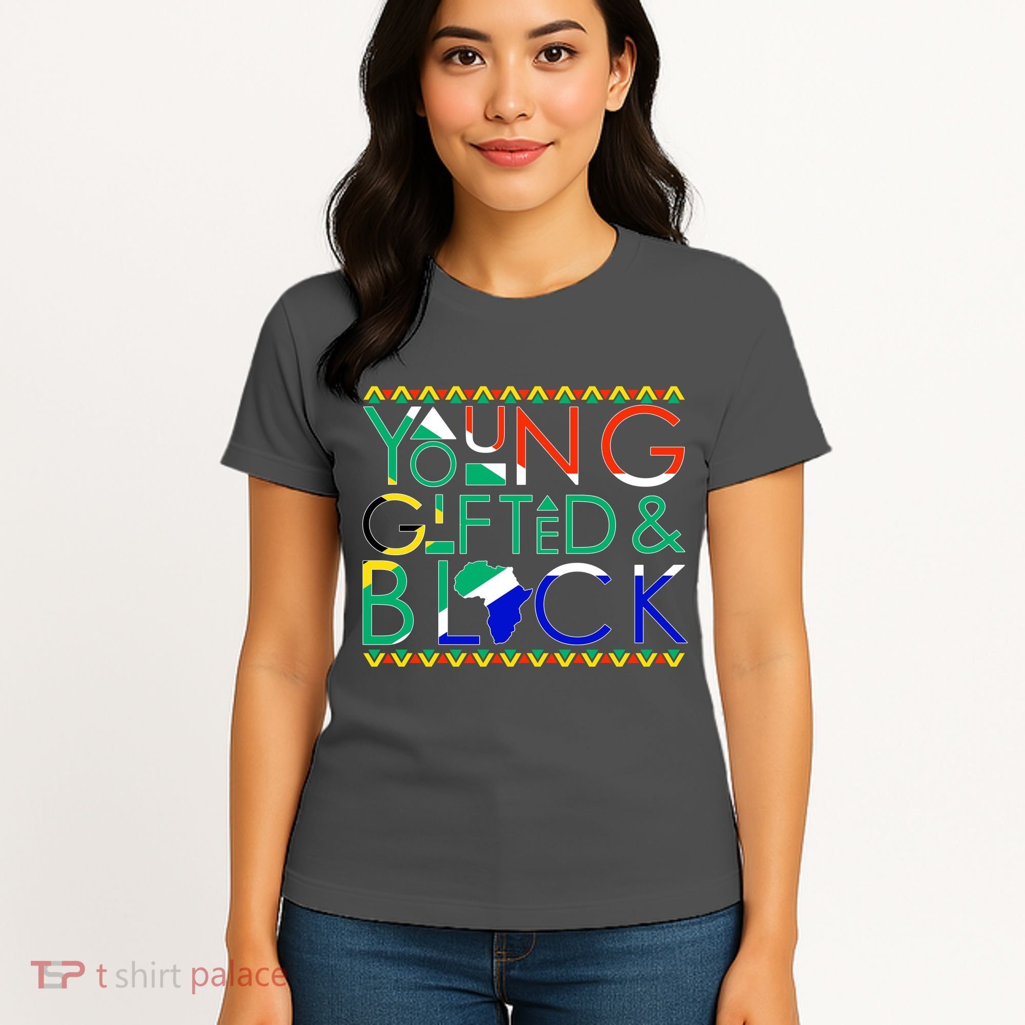 Young Gifted And Black Africa Map Women's T-Shirt