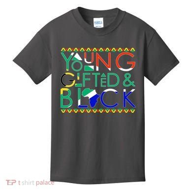 Young Gifted And Black Africa Map Kids T-Shirt