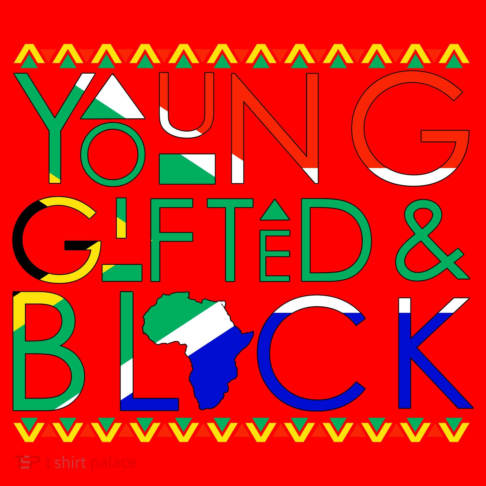 Young Gifted And Black Africa Map Santa Hat